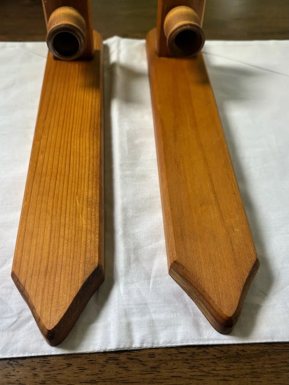 Wooden Wall Candle Holders - Wall Sconces Natural Brown Handmade
